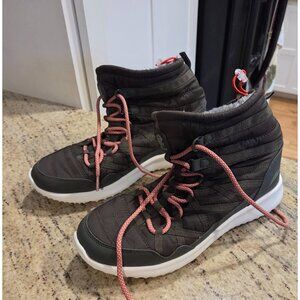 Champion Snow Jogger Women 10 Fabric FauxFur Lined SlipOn Slouch Ankle Boots